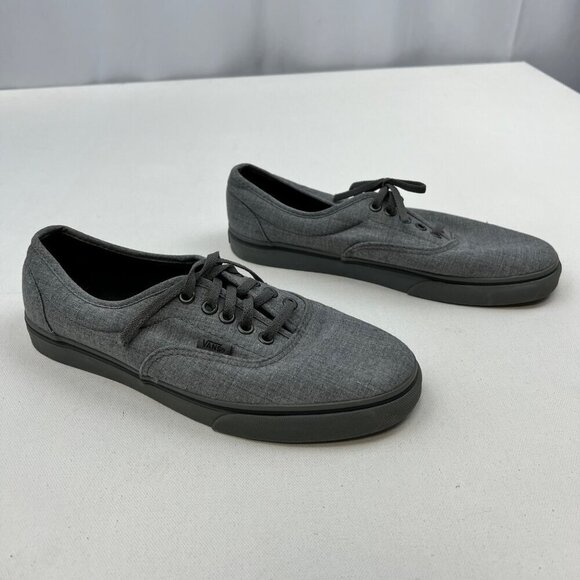 Vans Unisex Gray Canvas Casual Sneakers Mens 8 Womens 9.5 - Picture 2 of 9